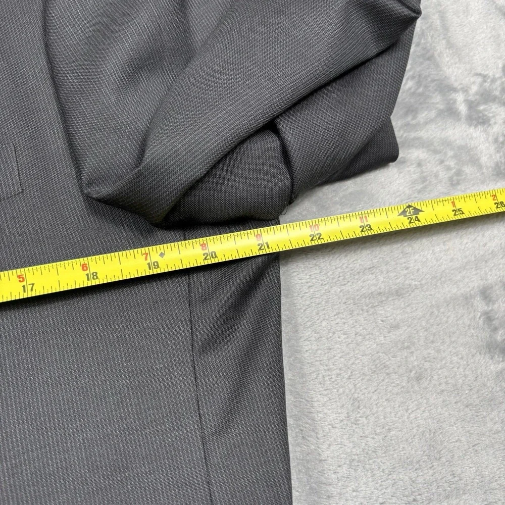 Joseph Abboud 42L Slim Fit Sport Coat Gray Super 110s VBC Wool Blazer 42 Long